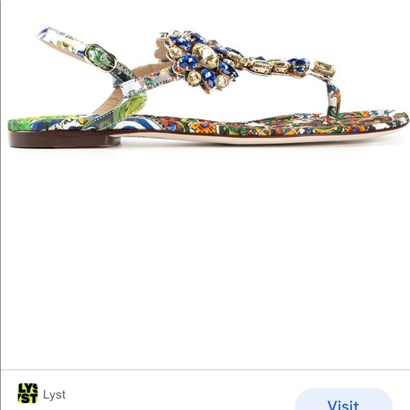 Crystal Embellished Sandals-Dolce & Gabbana - Picture 6 of 6